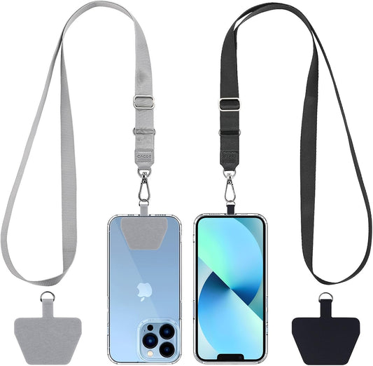 Universal Adjustable Crossbody Phone Lanyard, Hands Free Phone Strap with Secure Phone Patch