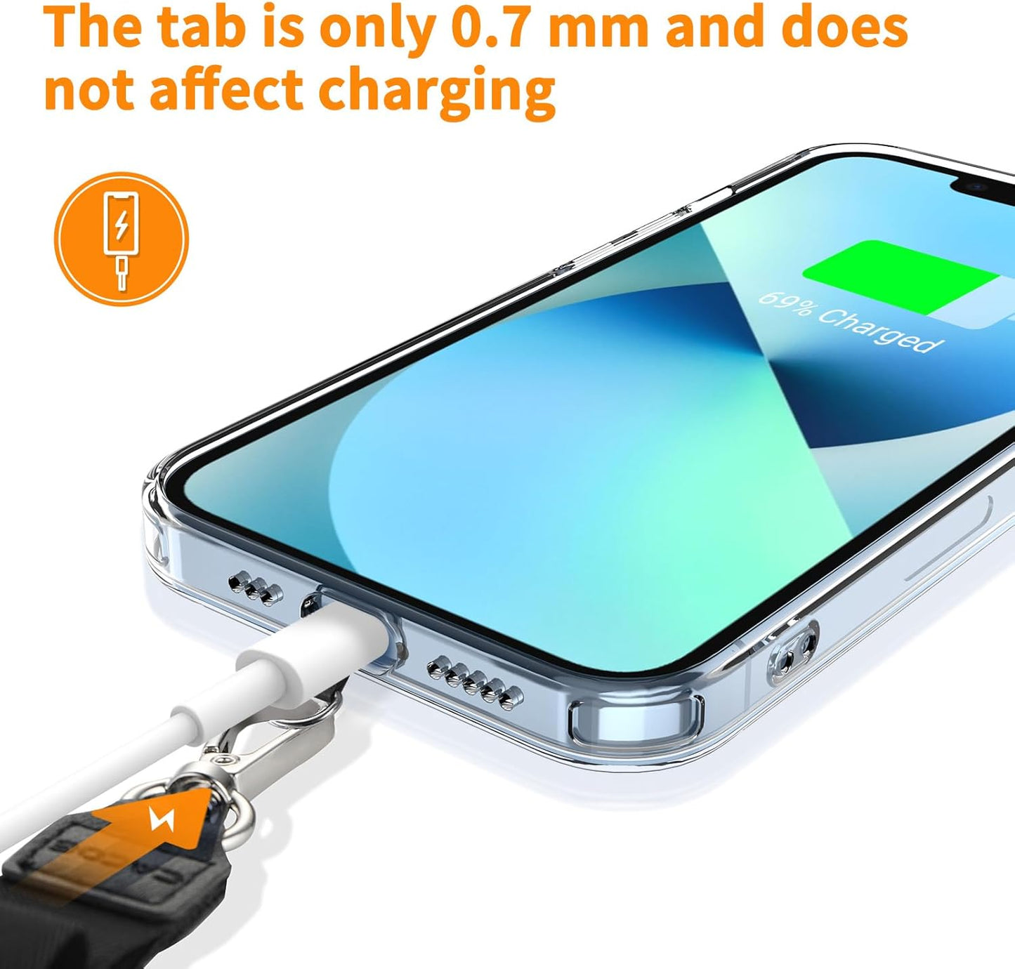 Universal Adjustable Crossbody Phone Lanyard, Hands Free Phone Strap with Secure Phone Patch